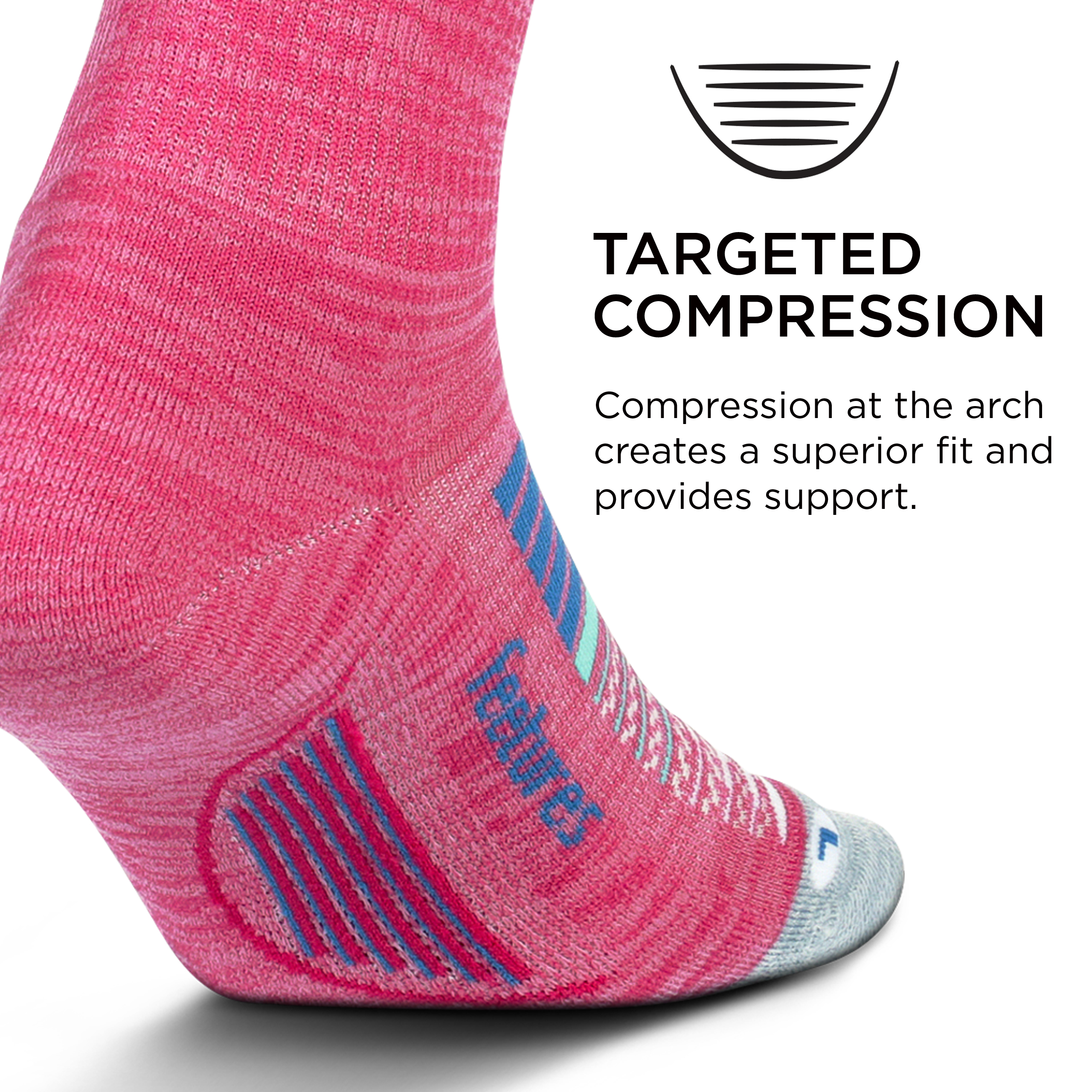 Feetures Elite Light Cushion Quarter Athletic Running Socks eBay